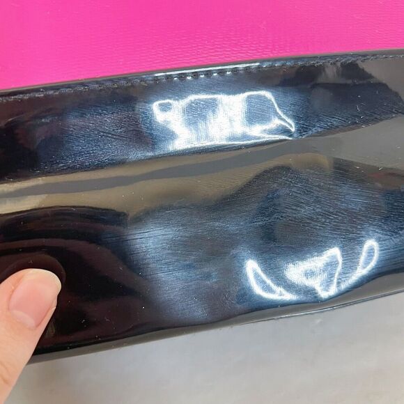 y2k Vintage Juicy Couture Hot Pink Black Patent Leather Tote Bag Purse - Picture 8 of 8